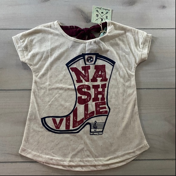 Other - NWT Southern Grace Nashville Bow Tie Back Tee Shirt